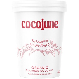 Cocojune Organic Cultured Coconut Yogurt, Strawberry Unsweetened