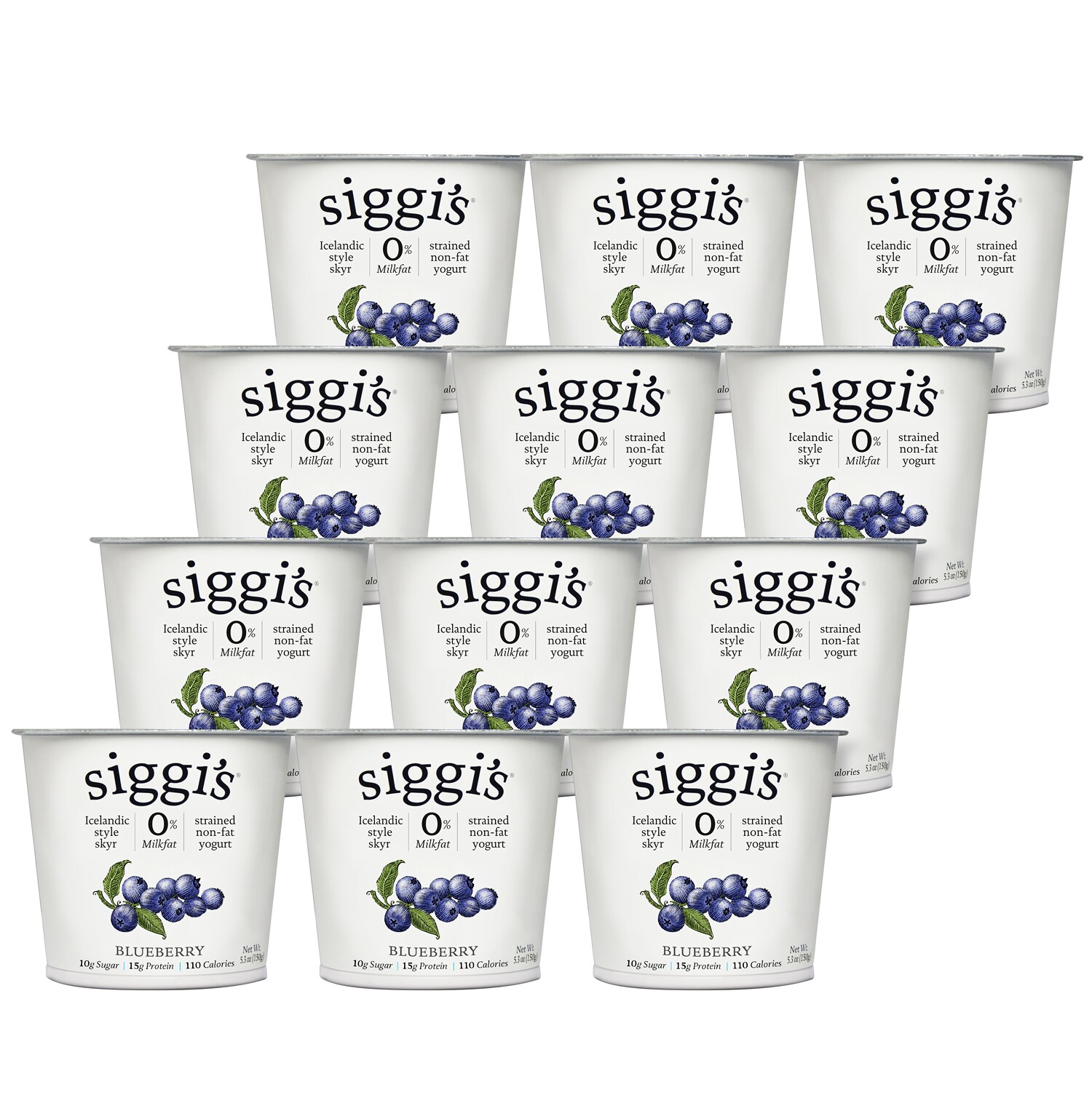 Siggi's Skyr Icelandic-Style Strained Non-Fat Yogurt, Blueberry