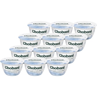 Chobani Less Sugar Greek Yogurt, Wild Blueberry