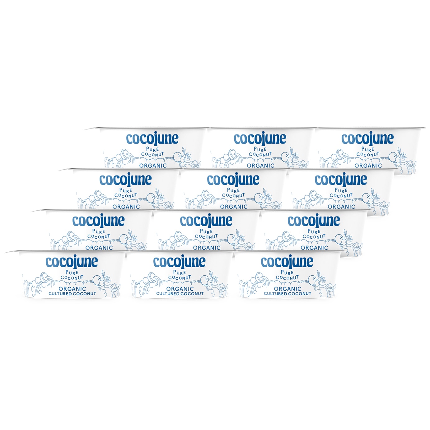 Cocojune Organic Cultured Coconut Yogurt, Pure Coconut