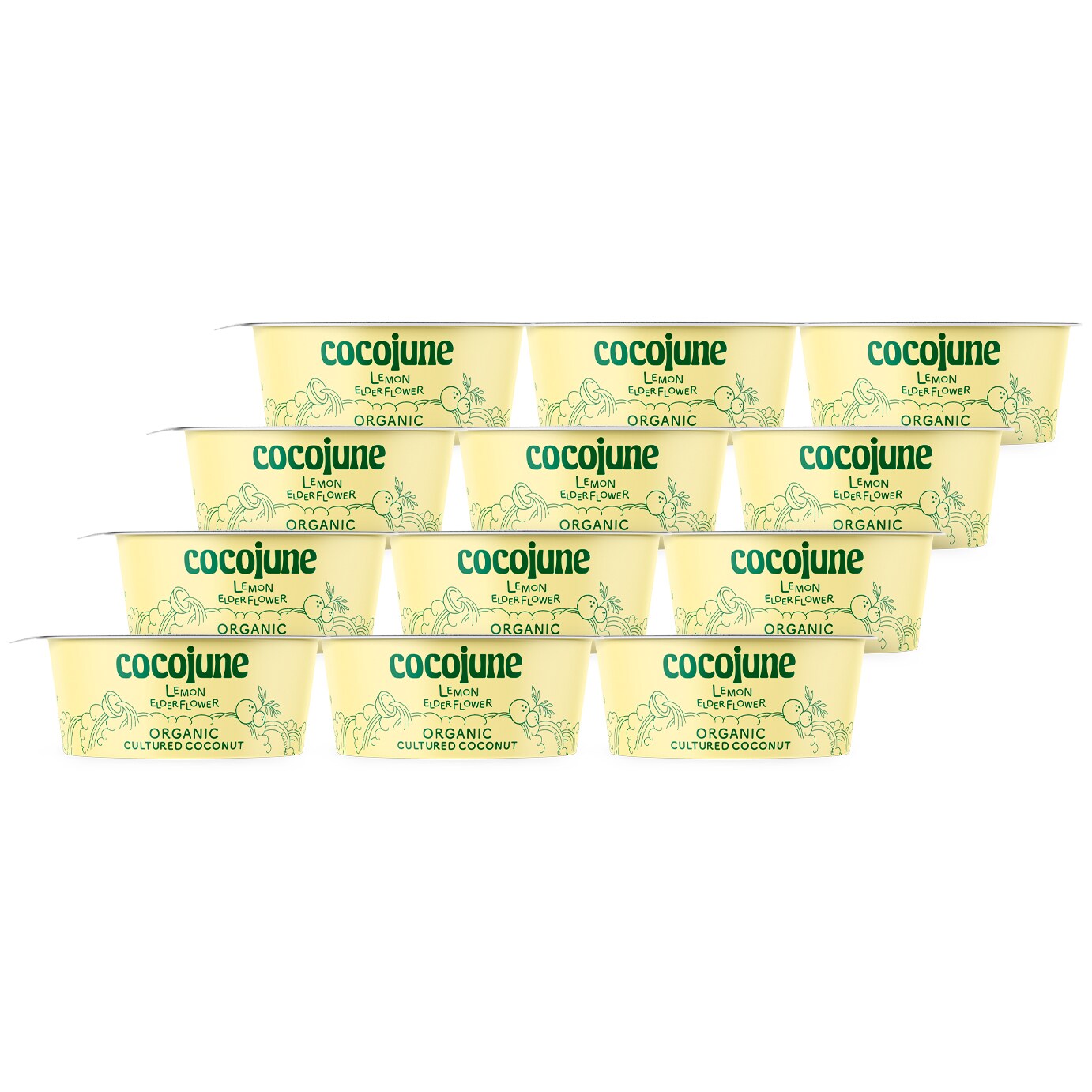 Cocojune Organic Cultured Coconut Yogurt, Lemon Elderflower