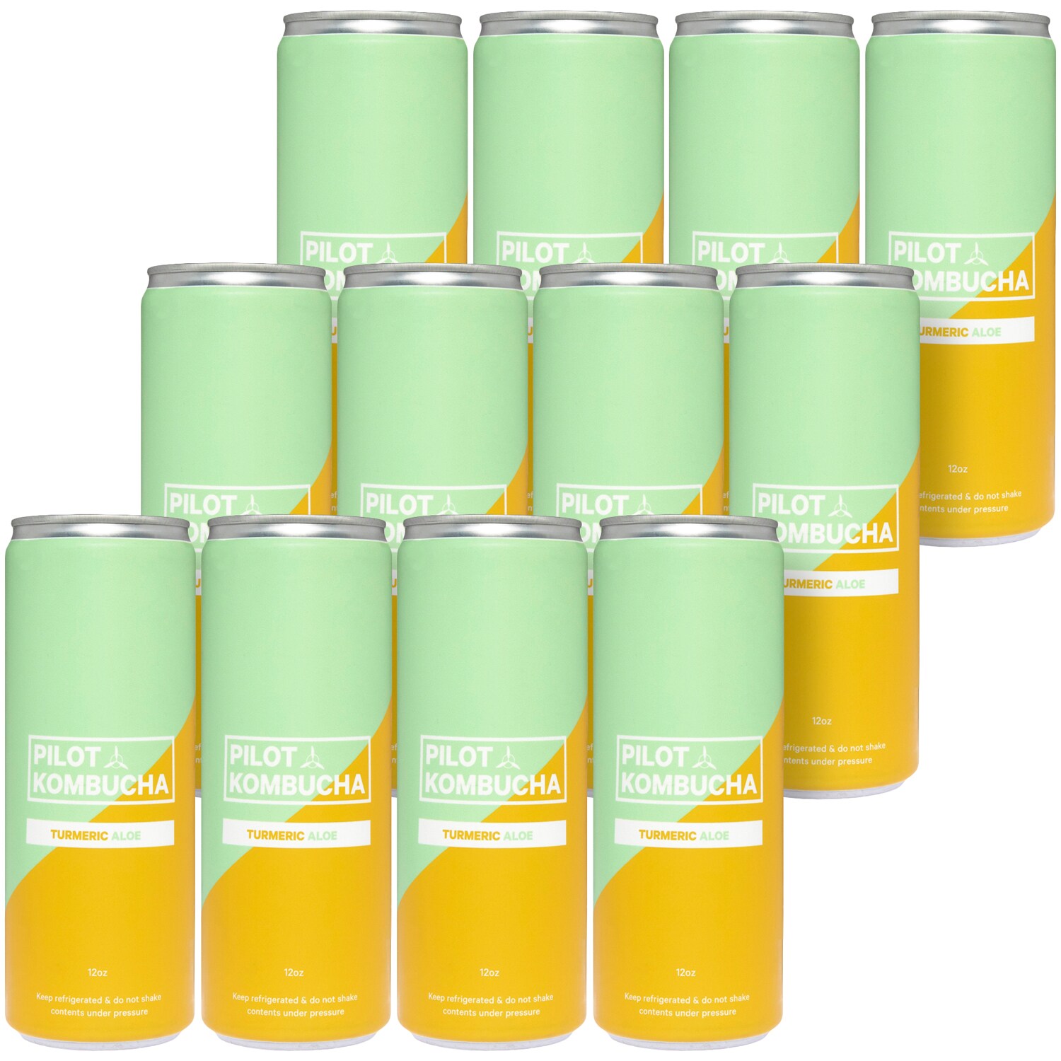 Pilot Kombucha Beverage, Turmeric Aloe, Cans