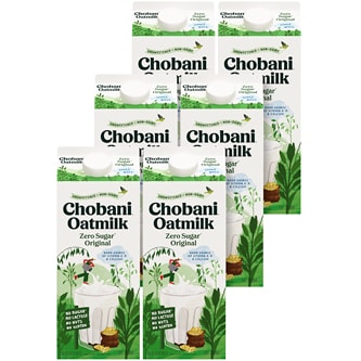 Chobani Zero Sugar Oatmilk, Plain, Cartons