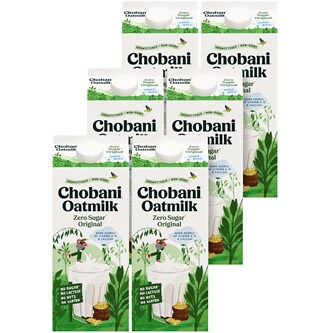 Chobani Zero Sugar Oatmilk, Plain, Cartons