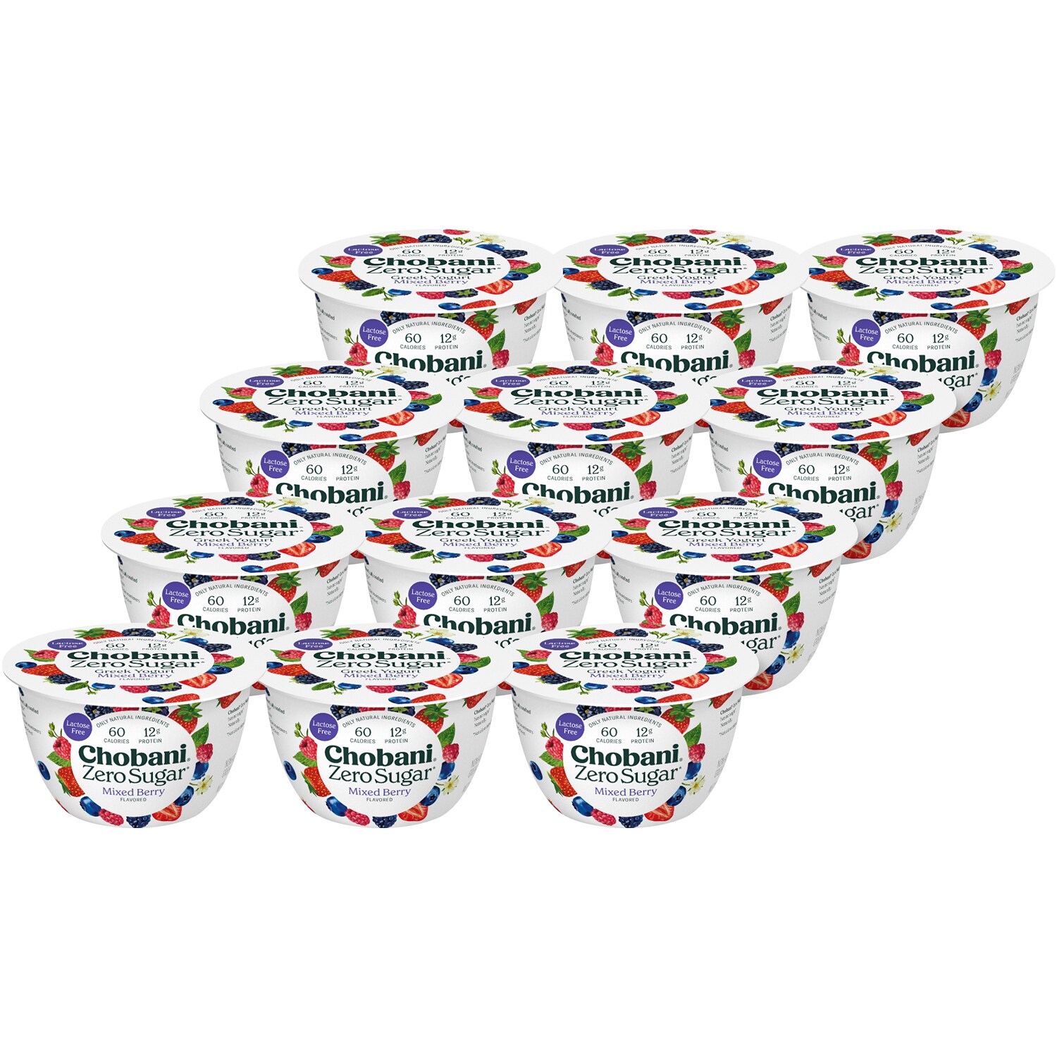 Chobani Zero Sugar Greek Yogurt, Mixed Berry