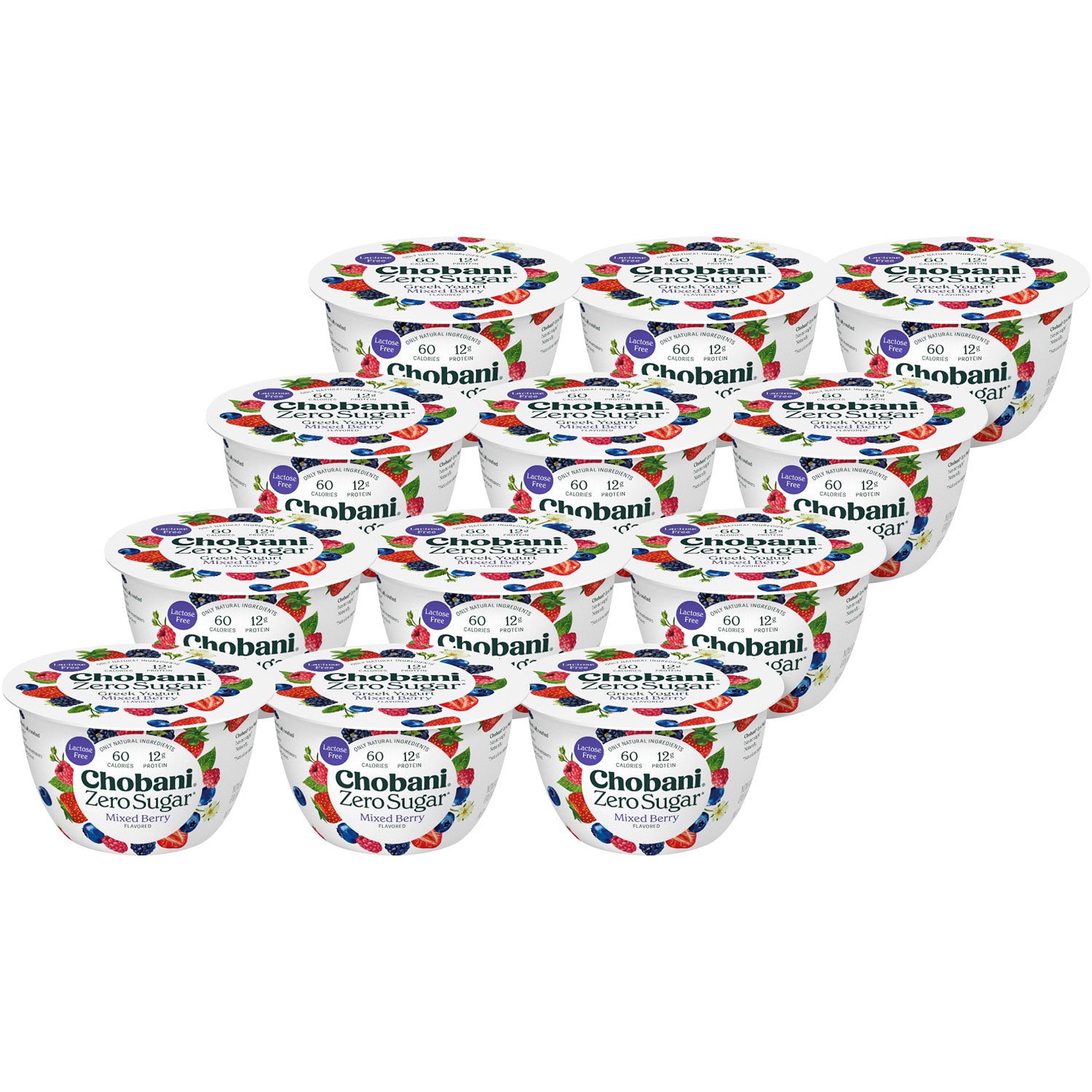 Chobani Zero Sugar Greek Yogurt, Mixed Berry