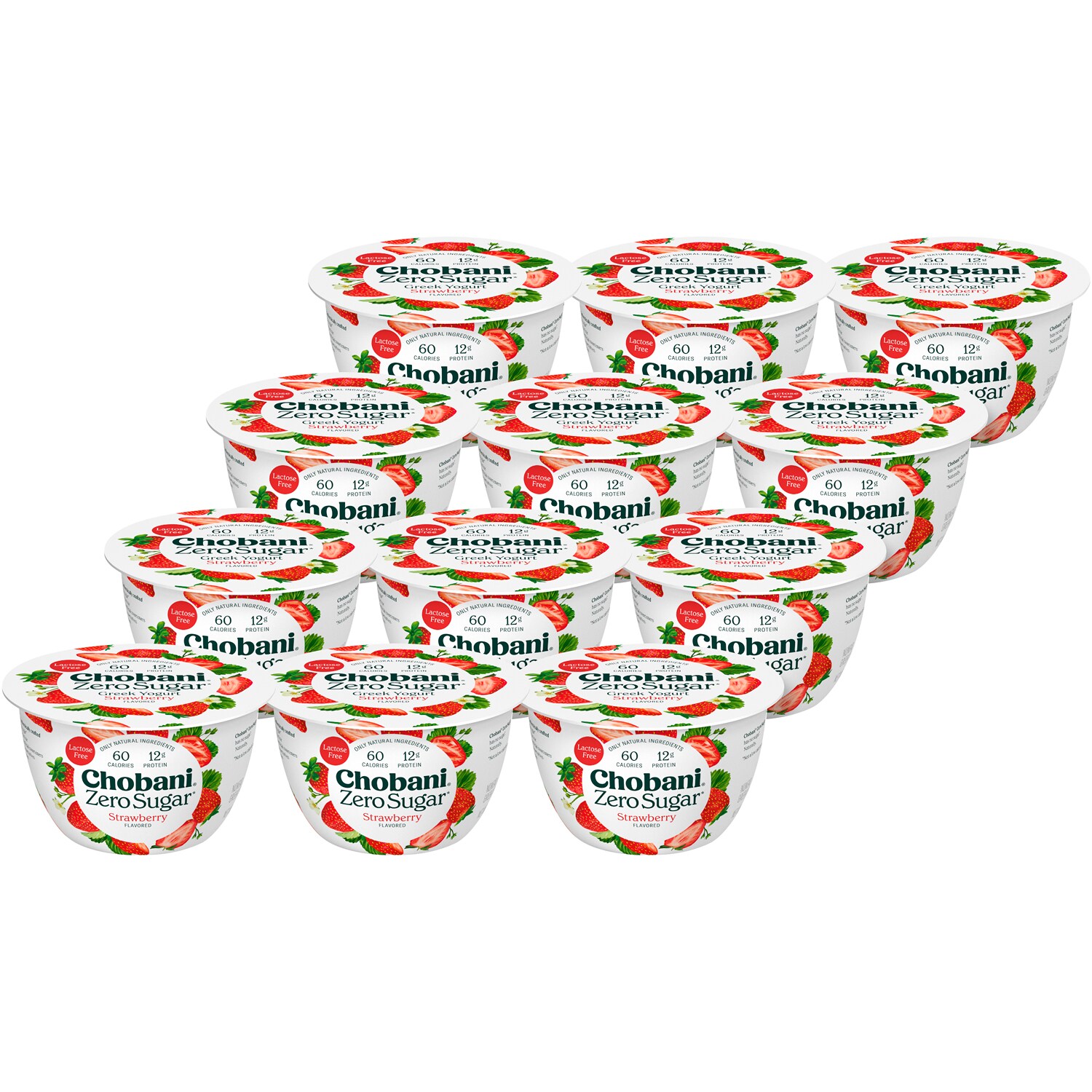 Chobani Zero Sugar Greek Yogurt, Strawberry