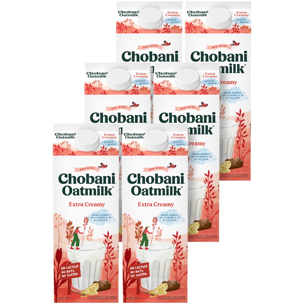 Chobani Oatmilk, Extra Creamy Plain, Cartons
