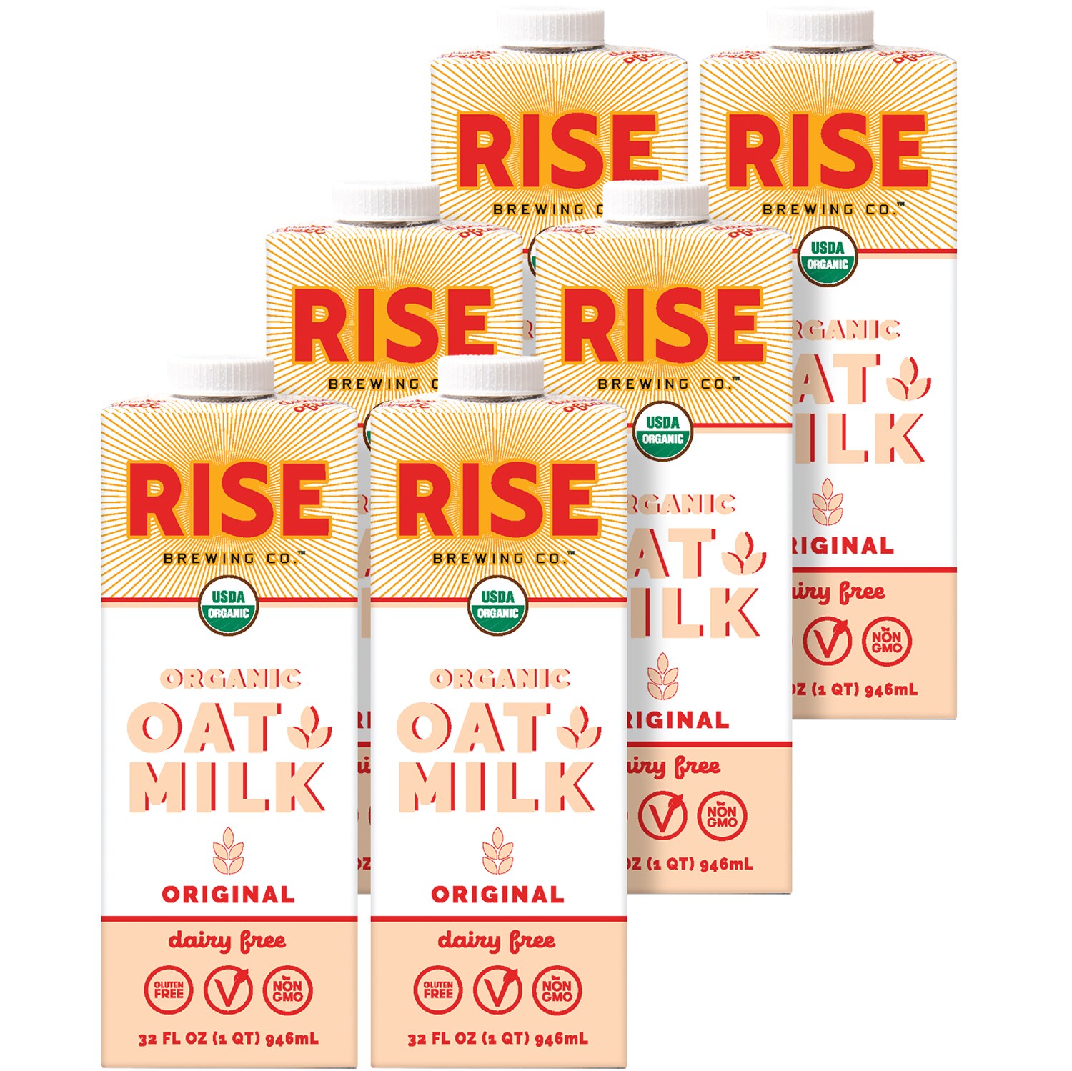 RISE Brewing Co. Organic Oat Milk, Original, Cartons