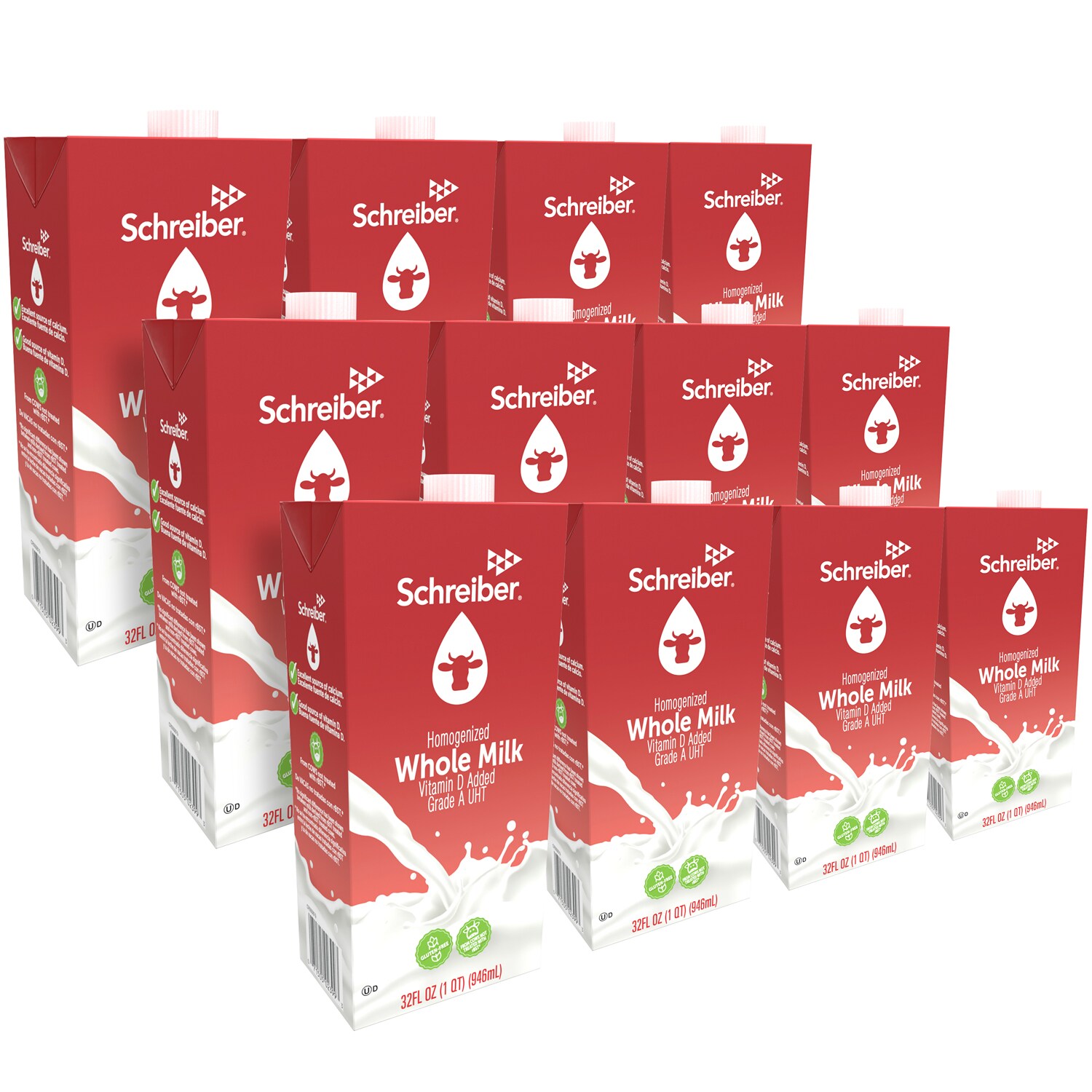 Schreiber Whole Milk, Cartons