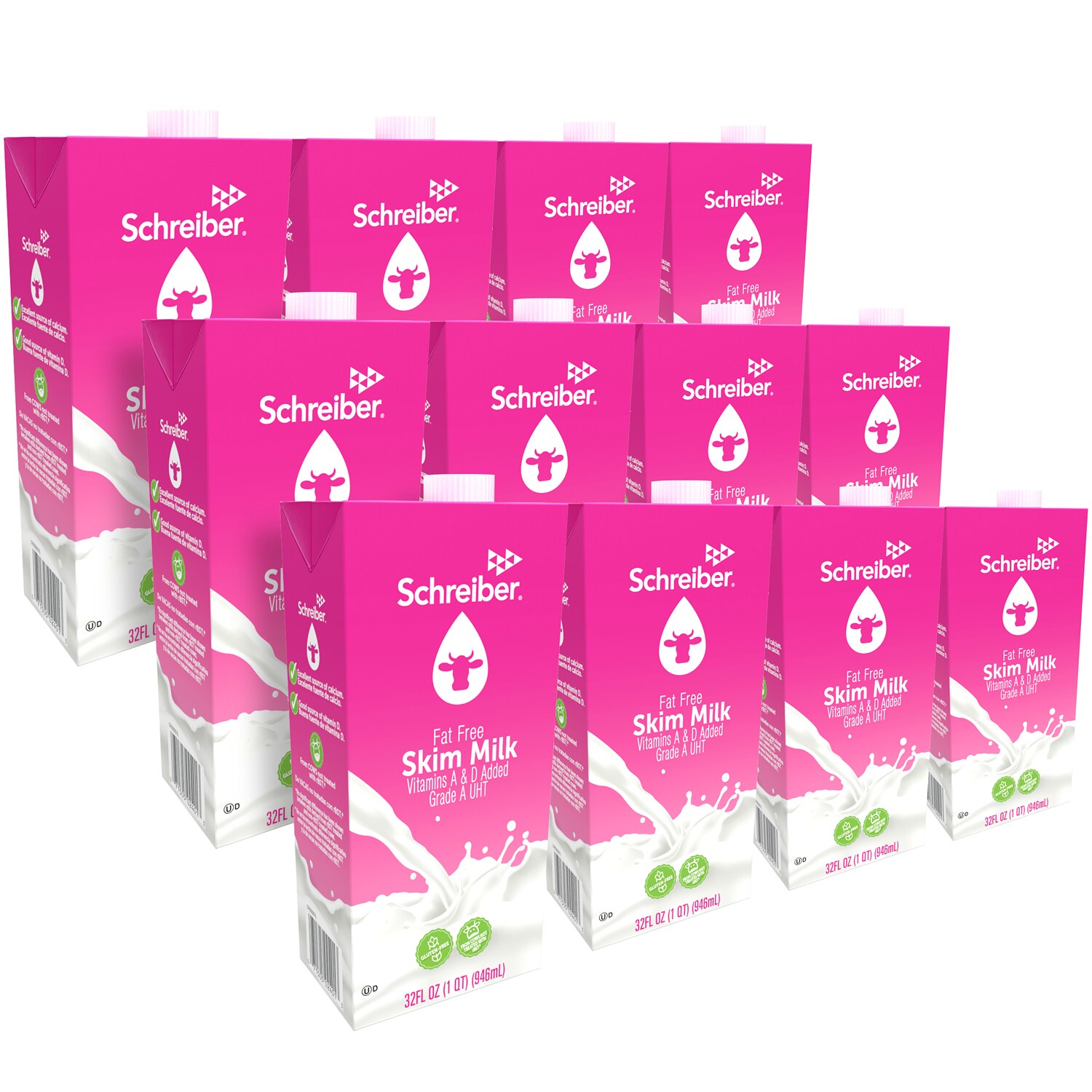 Schreiber Skim Milk, Cartons