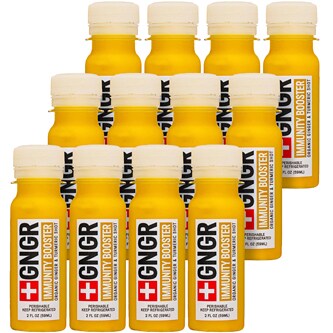 GNGR Organic Immunity Booster Shot, Ginger & Turmeric, Plastic Bottles
