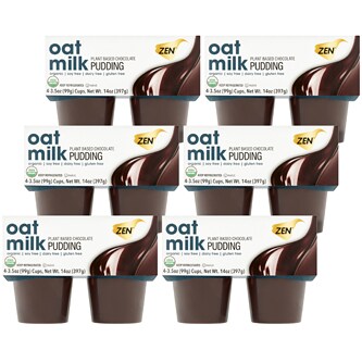 Zen Plant-Based Oat Milk Pudding, Chocolate 6ct | FreshDirect
