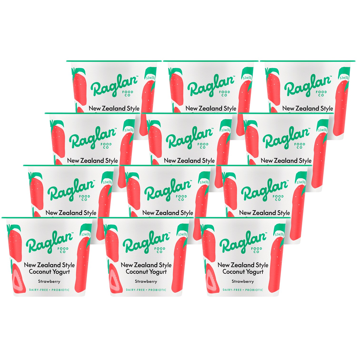 Raglan Food Co. New Zealand Style Coconut Yogurt, Strawberry
