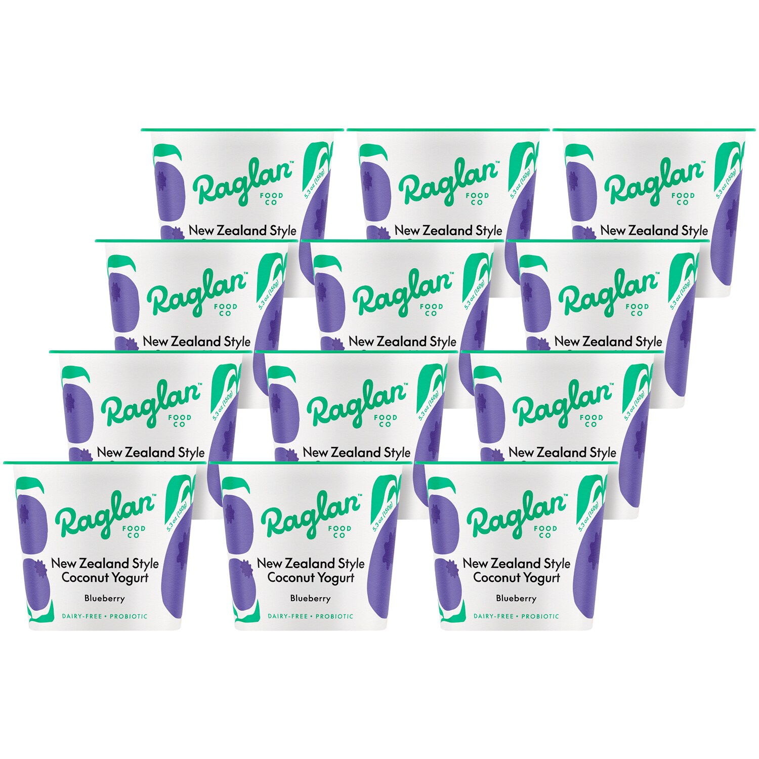 Raglan Food Co. New Zealand Style Coconut Yogurt, Blueberry