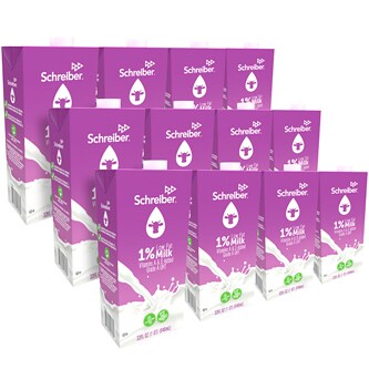 Schreiber 1% Low Fat Milk, Cartons