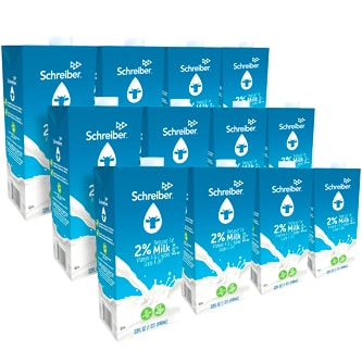 Schreiber 2% Reduced Fat Milk, Cartons