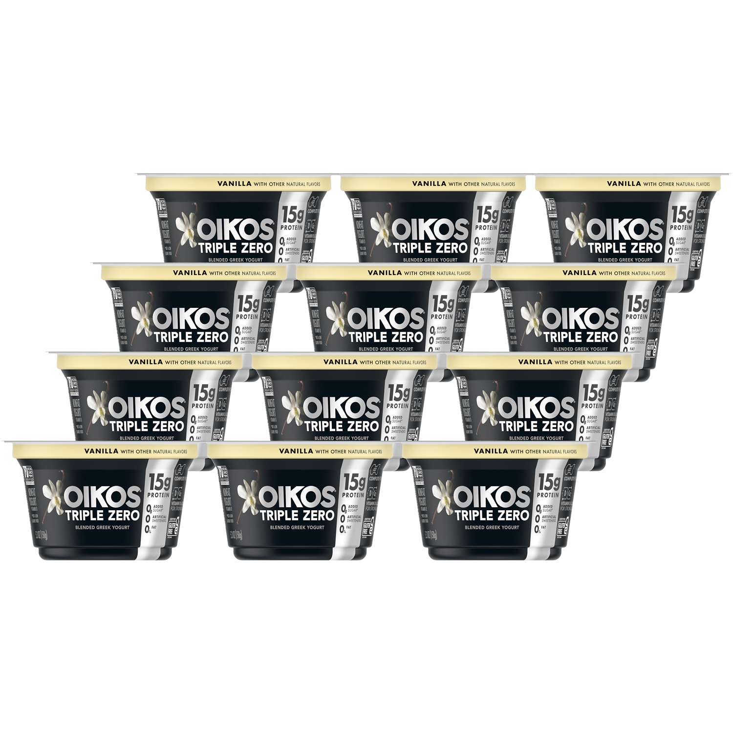 Dannon Oikos Triple Zero Greek Nonfat Yogurt, Vanilla
