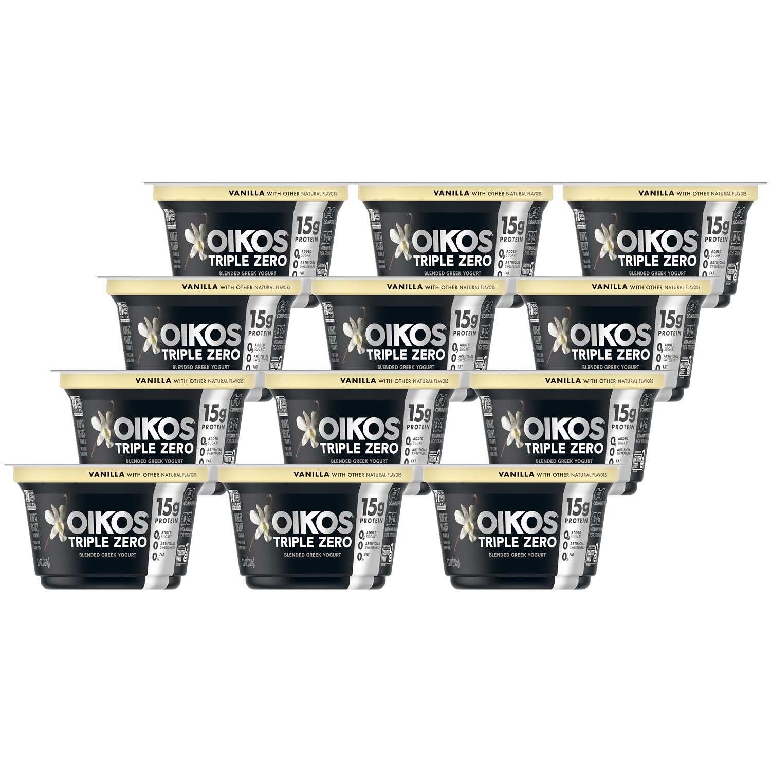 Oikos Triple Zero Greek Nonfat Yogurt, Vanilla