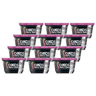 Oikos Triple Zero Greek Nonfat Yogurt, Mixed Berry