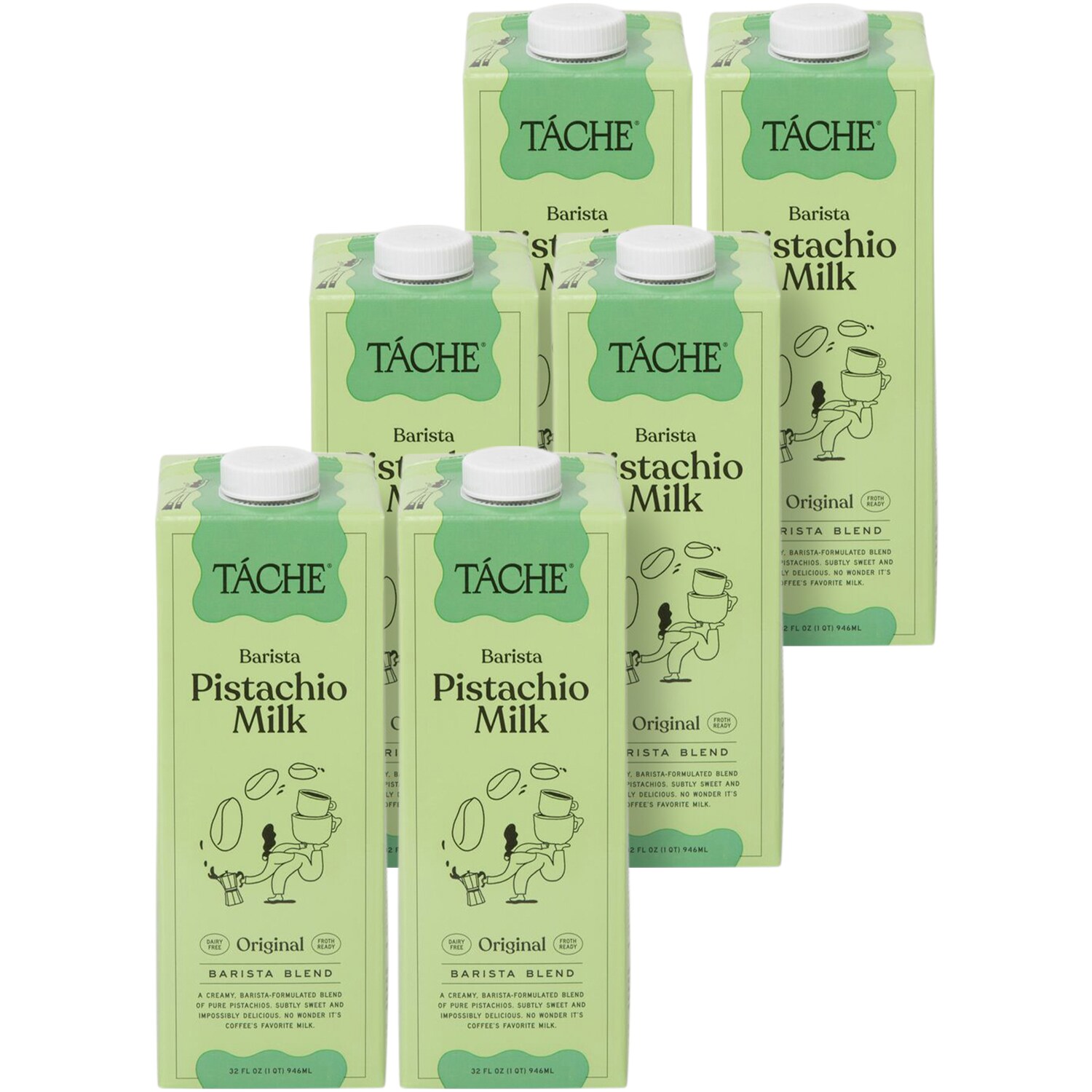 Tache Barista Pistachio Milk, Original, Cartons