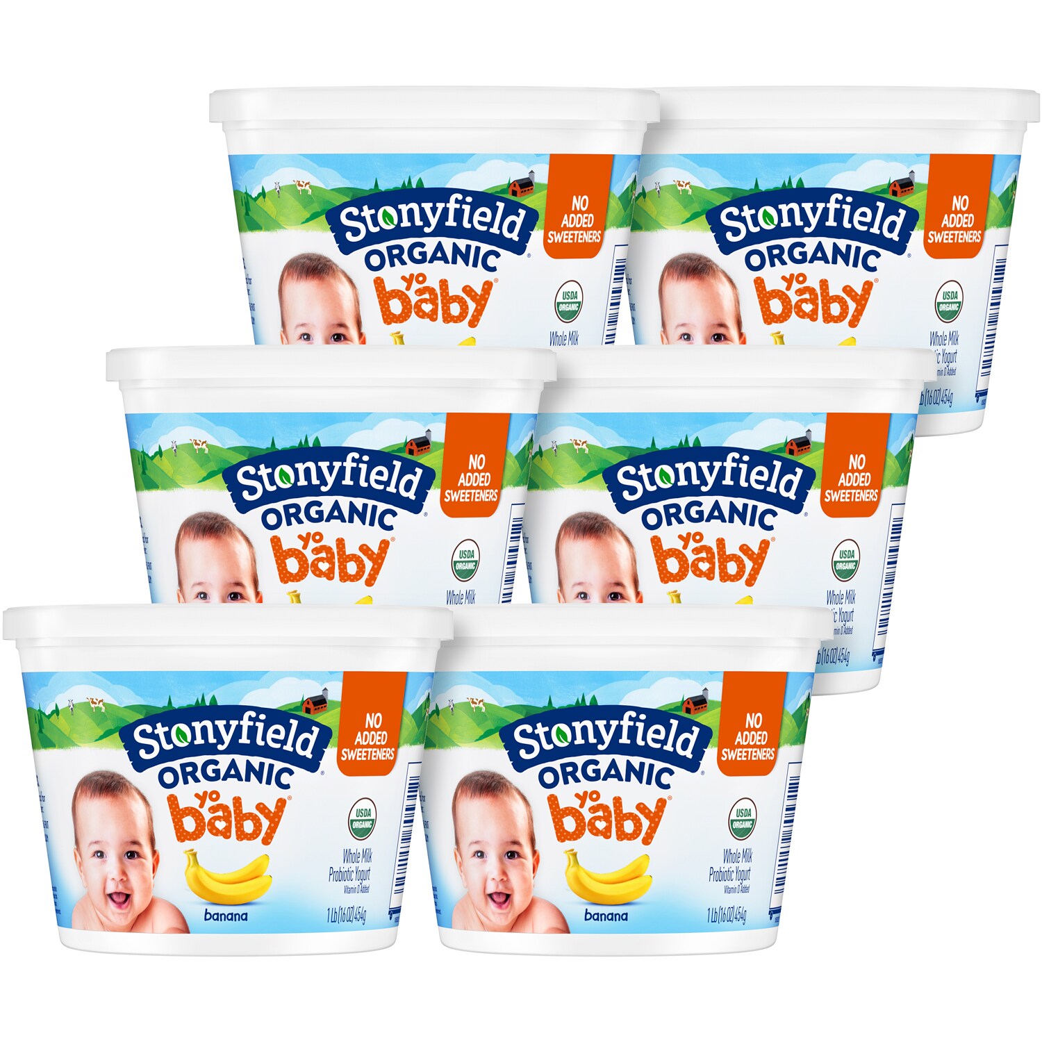 Stonyfield Organic YoBaby Whole Milk Yogurt Cups, Banana
