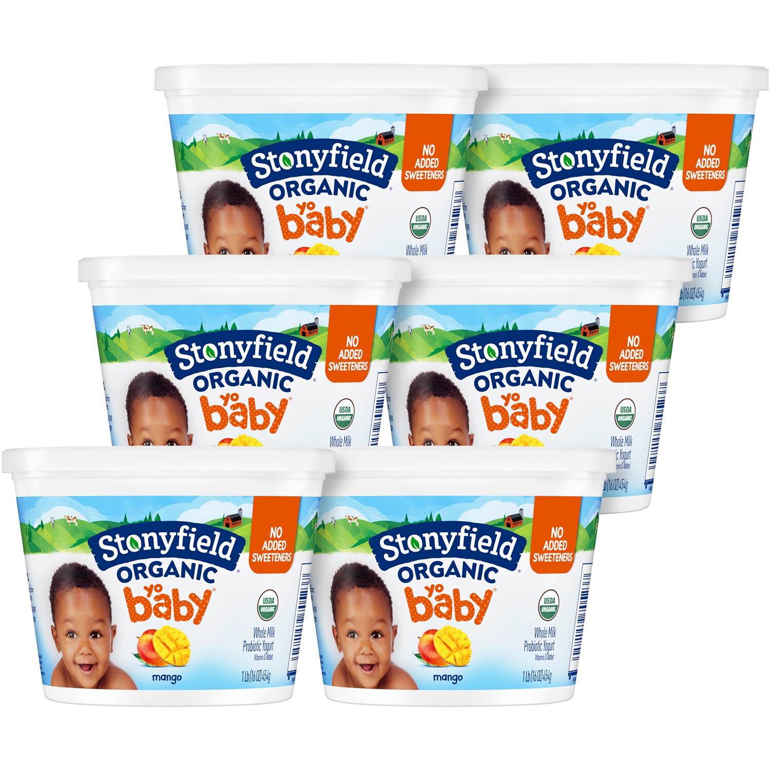 Stonyfield Organic YoBaby Whole Milk Yogurt Cups, Mango