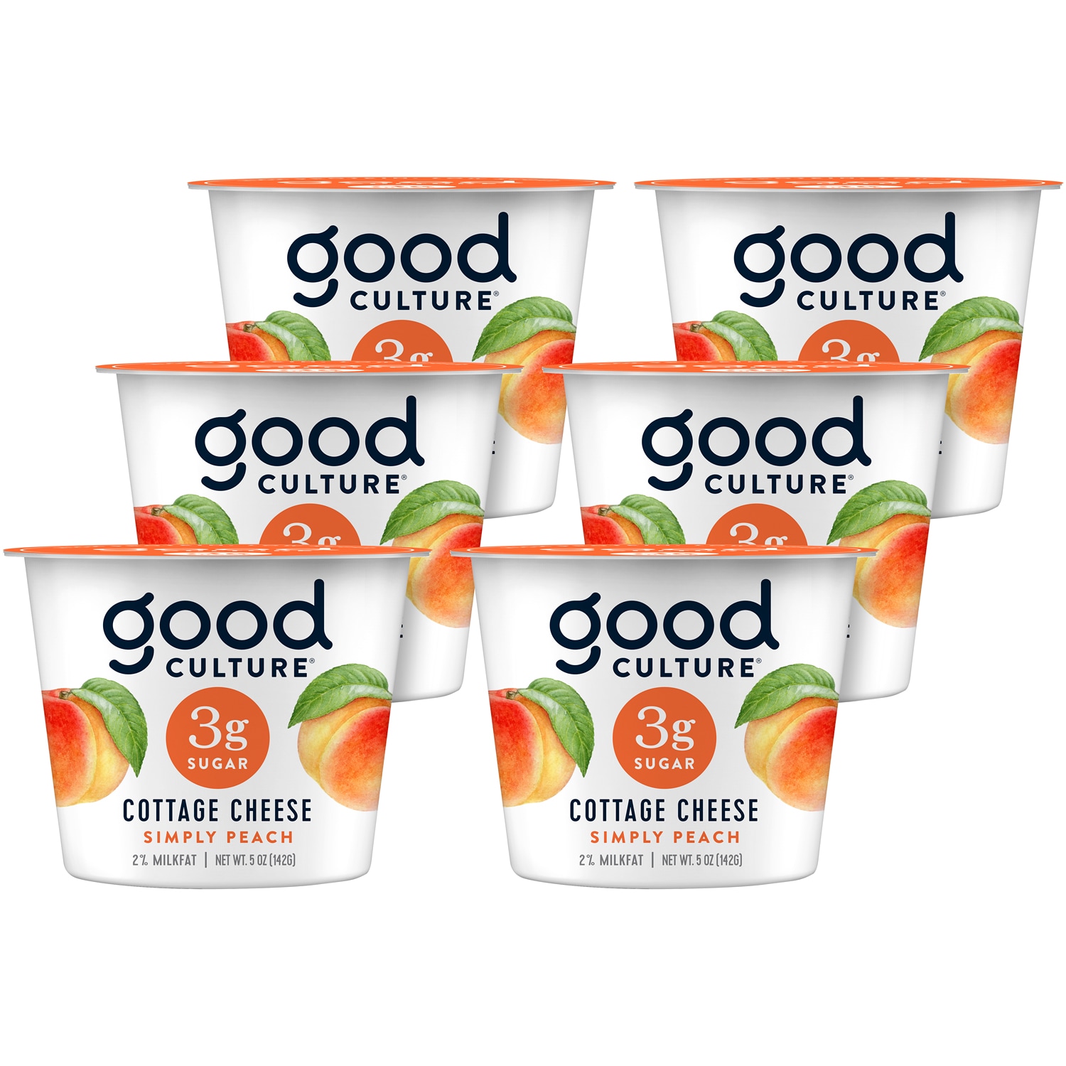 Good Culture 3g Sugar Cottage Cheese, Peach