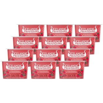 Icelandic Provisions Thick & Creamy Skyr, Strawberry & Lingonberry