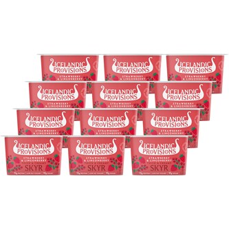 Icelandic Provisions Thick & Creamy Skyr, Strawberry & Lingonberry