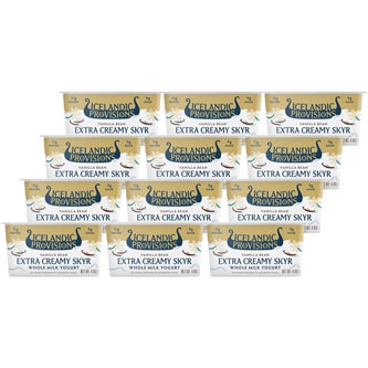 Icelandic Provisions Extra Creamy Skyr Whole Milk Yogurt, Vanilla Bean