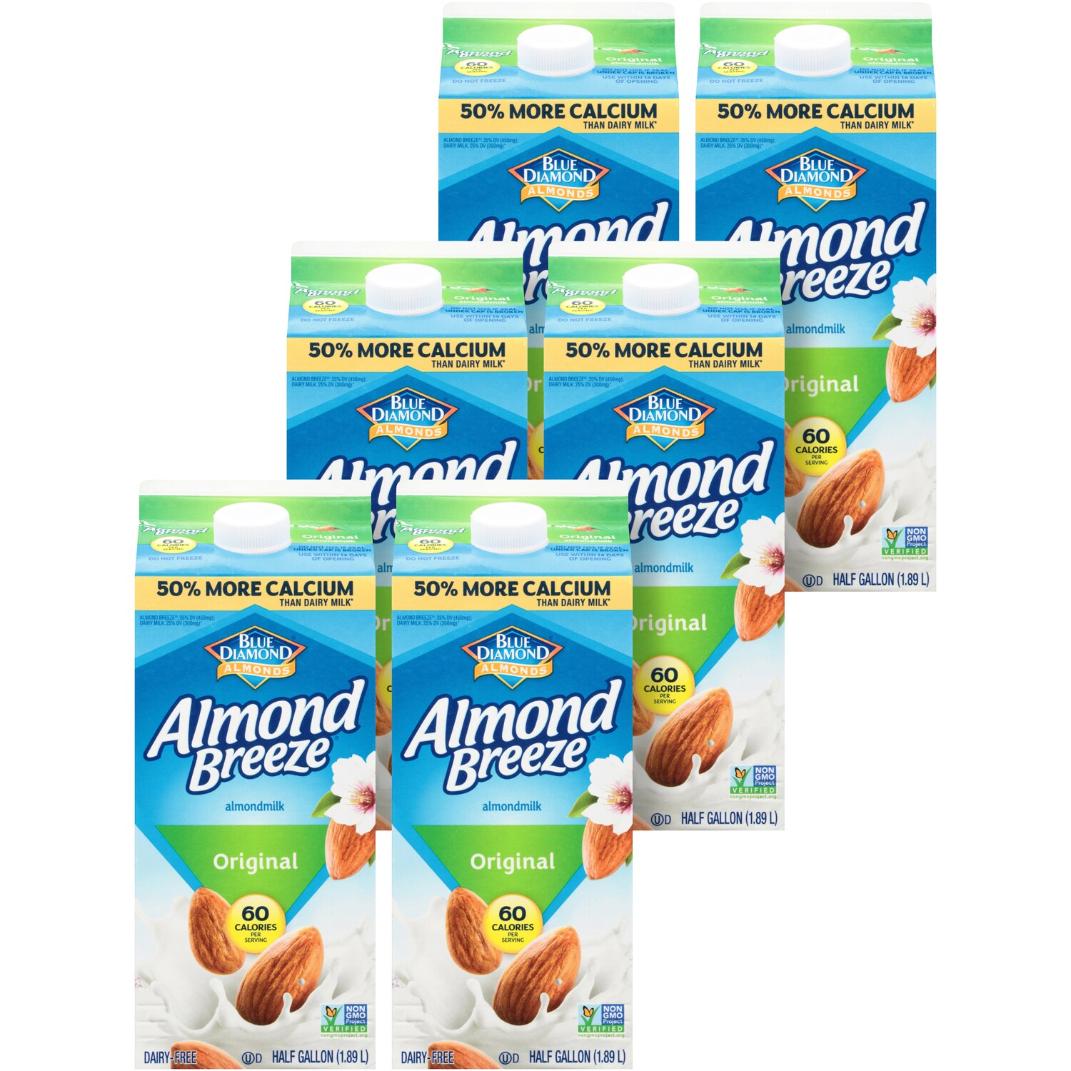 Almond Breeze Almond Milk, Original 6ct FreshDirect