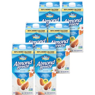 Blue Diamond Almond Breeze Almond Milk, Vanilla, Cartons