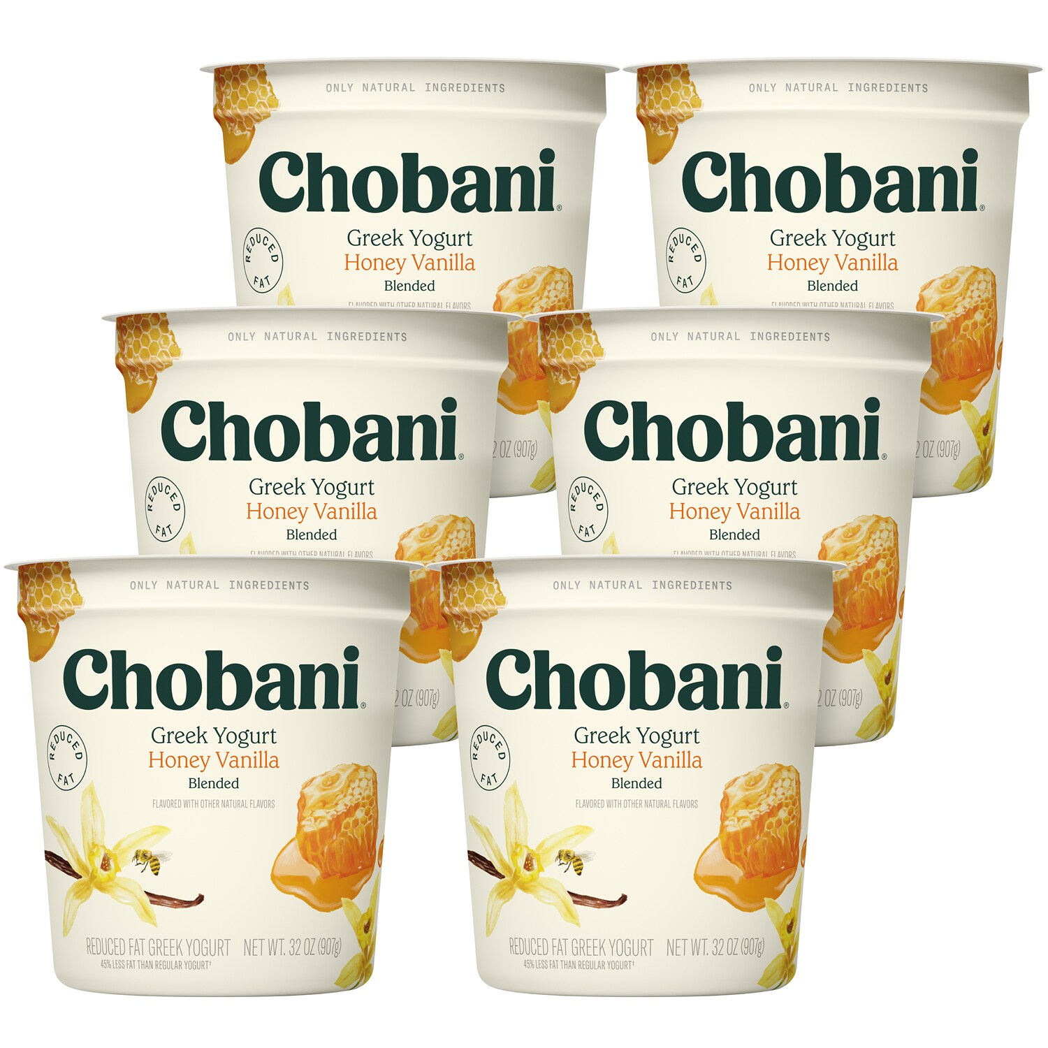 Chobani Reduced Fat Greek Yogurt, Honey Vanilla Blended