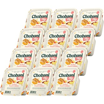 Chobani Flip Low-Fat Greek Yogurt, Perfect Peach Cobbler