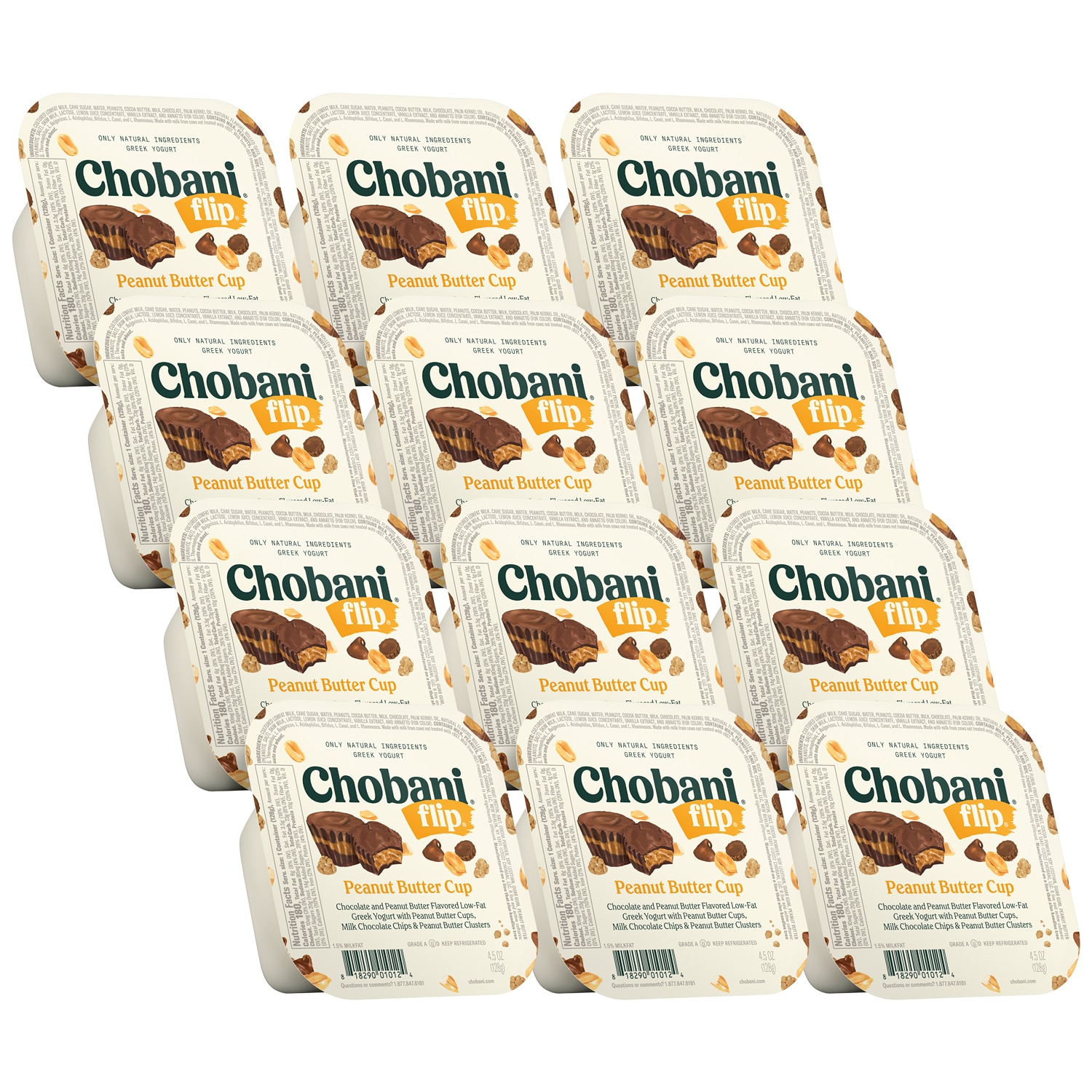 Chobani Flip Low-Fat Greek Yogurt, Peanut Butter Cup