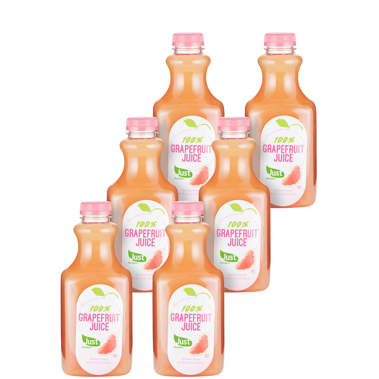 Just FreshDirect 100% Grapefruit Juice, Plastic Bottles