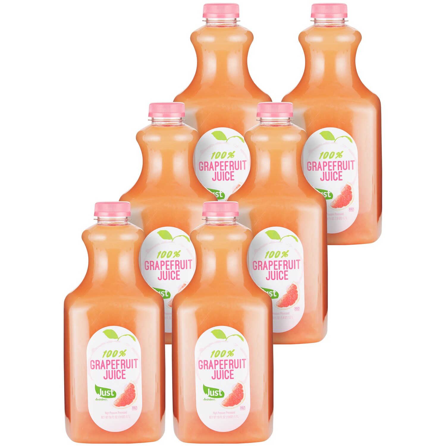 Just FreshDirect 100% Grapefruit Juice, Plastic Bottles