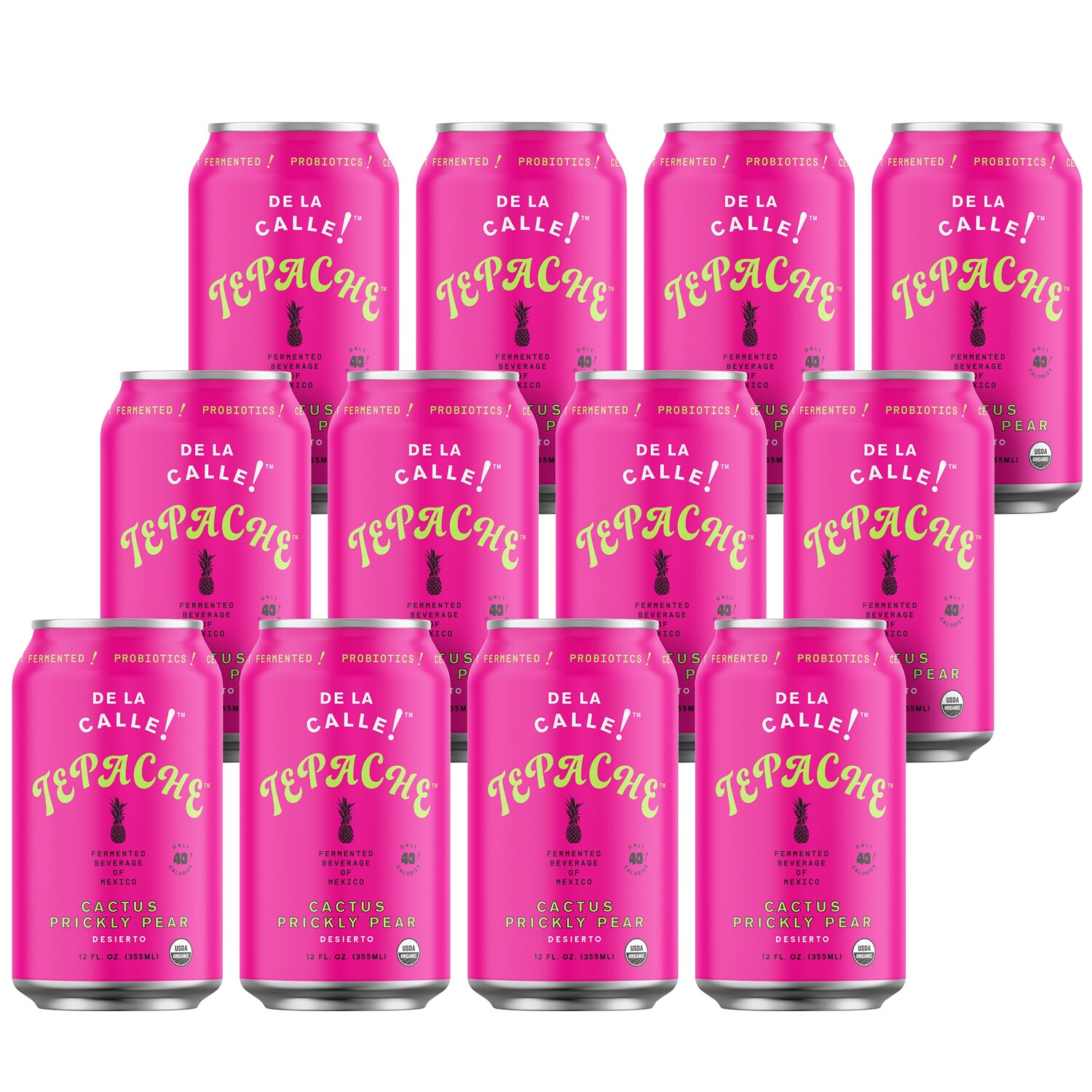 De La Calle Tepache, Cactus Prickly Pear Desierto, Cans