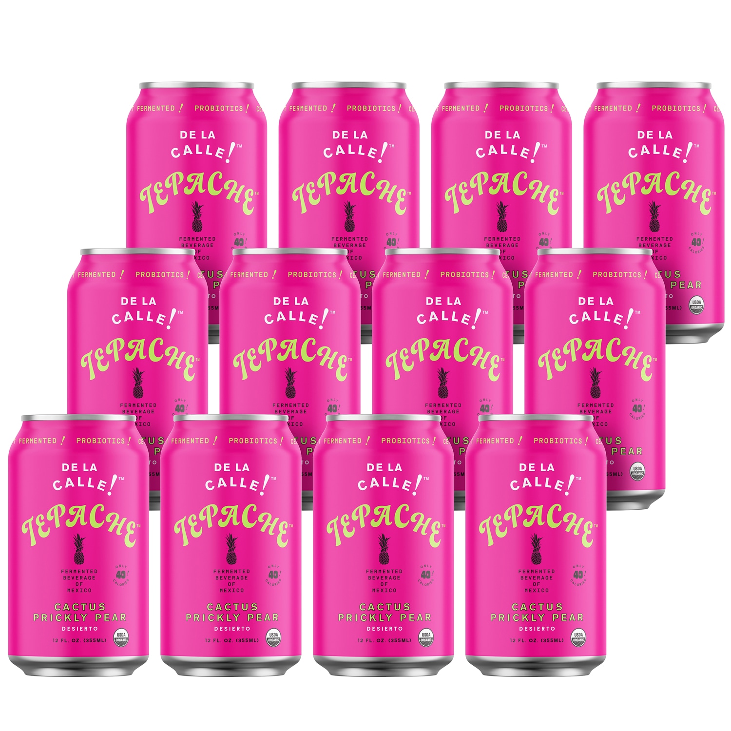 De La Calle Tepache, Cactus Prickly Pear Desierto, Cans