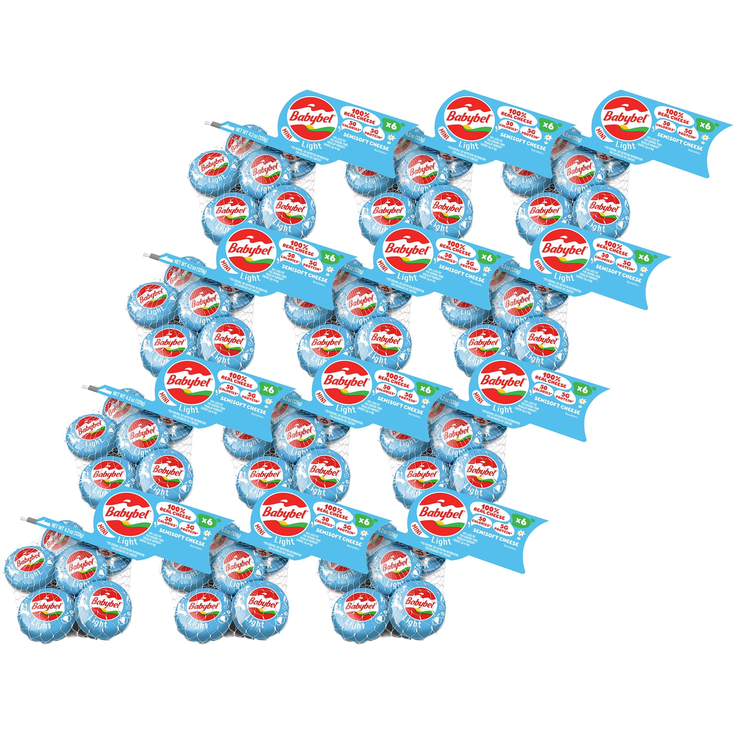 Mini Babybel Light Snack Cheese, Case