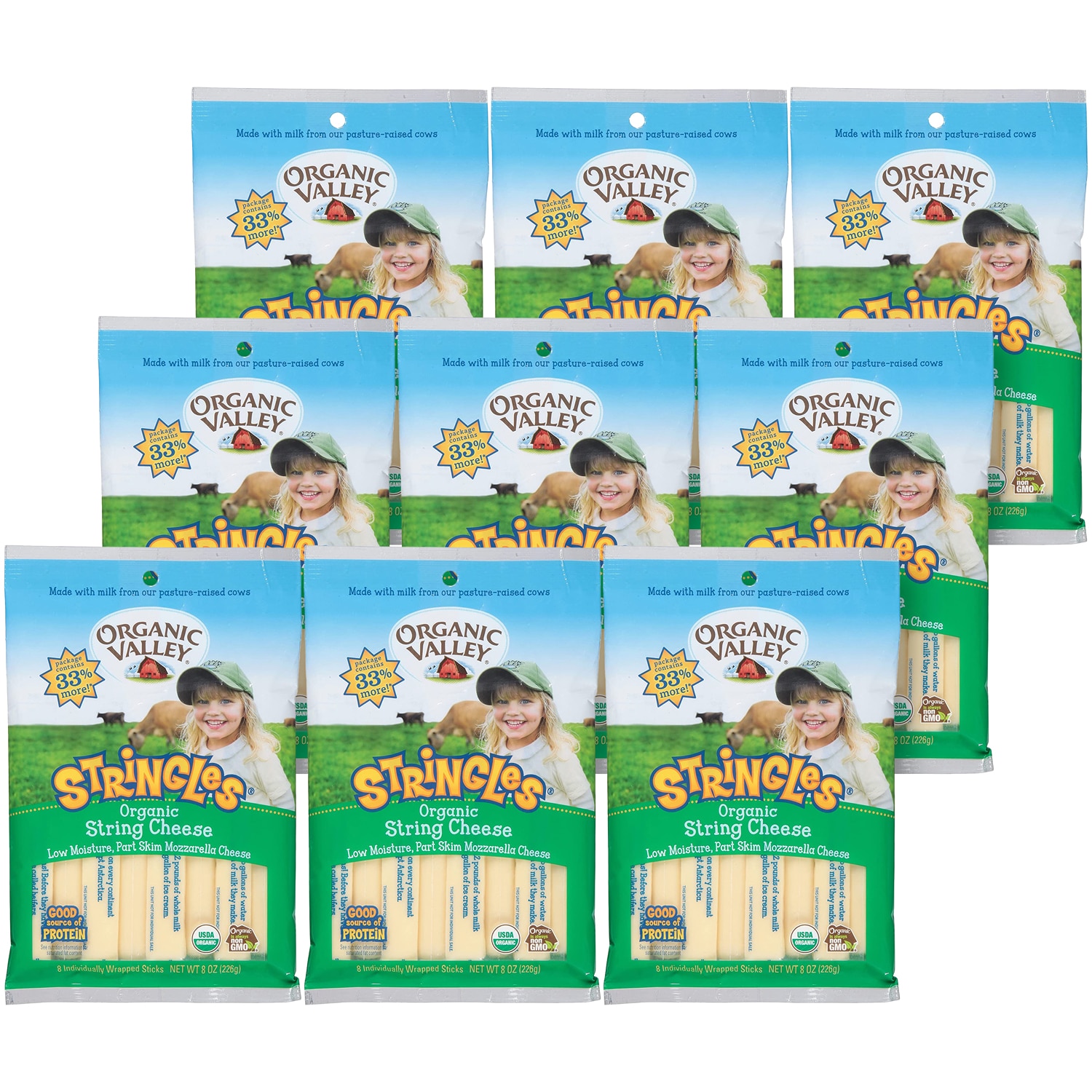 Organic Valley Mozzarella Stringles, Case