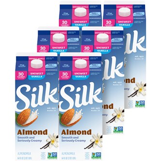 Silk Almondmilk, Unsweetened Vanilla, Cartons