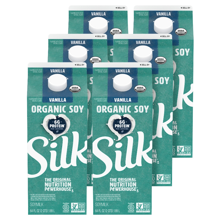 Silk Soymilk, Vanilla, Cartons