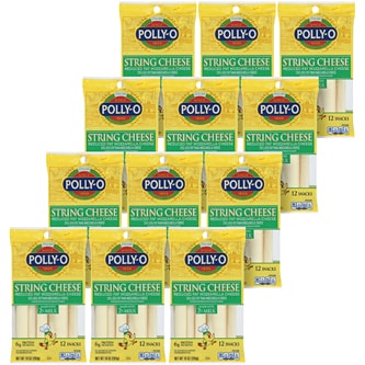 Polly-O Mozzarella String Cheese Made with 2% Milk, Case