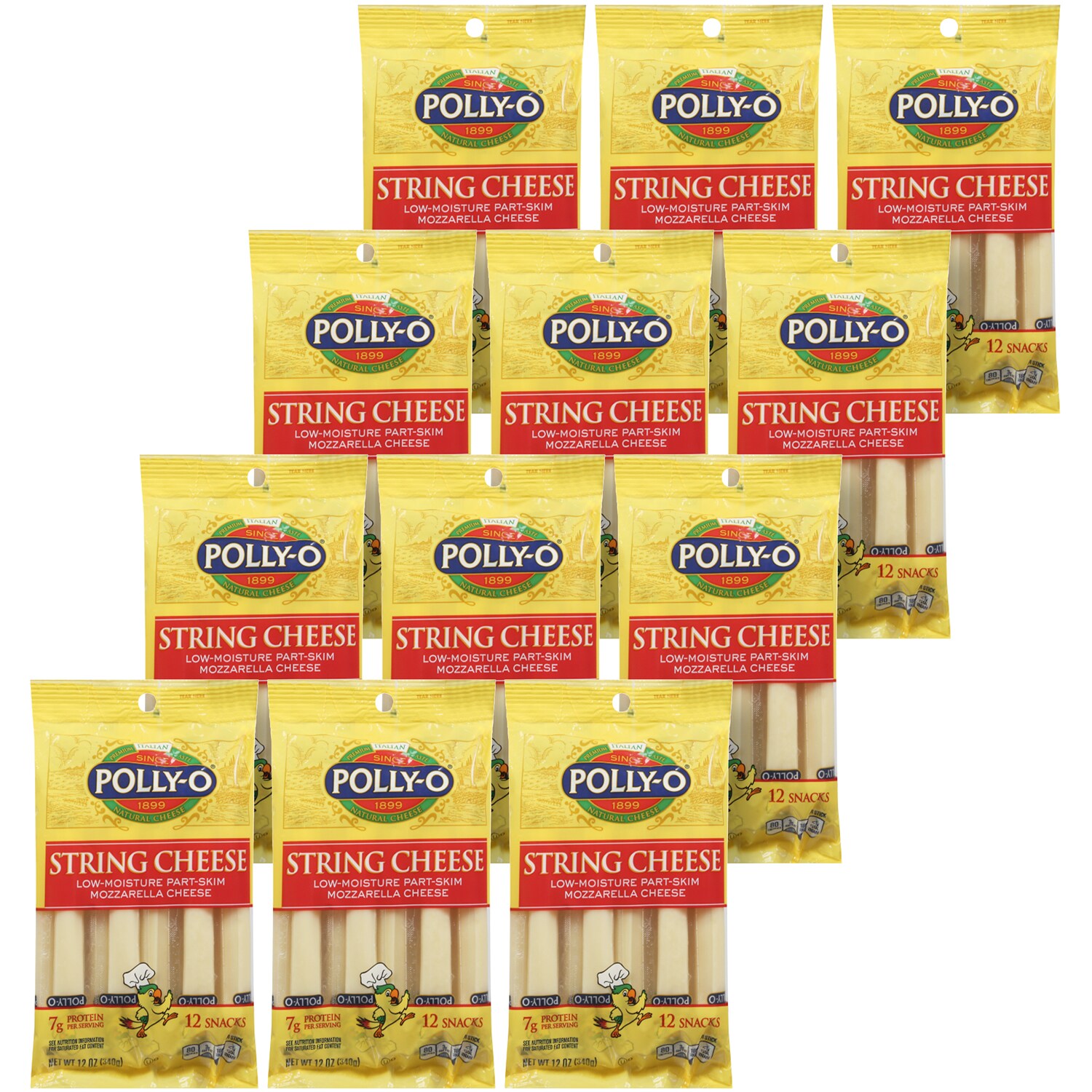 Polly-O Mozzarella String Cheese, Case