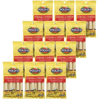 Polly-O Mozzarella String Cheese, Case