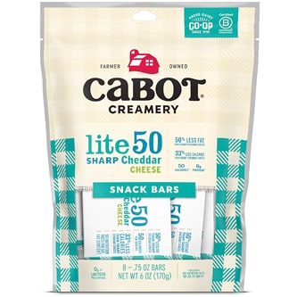 Cabot Serious Snacking 50% Reduced Fat Sharp Cheddar Cheese Bars