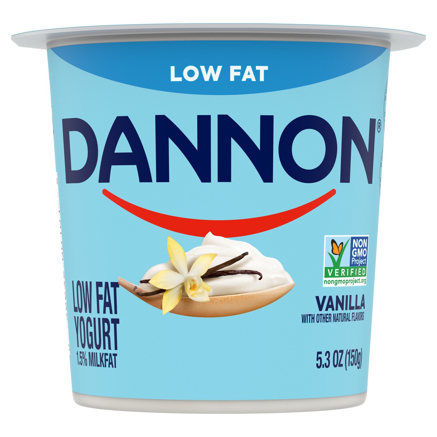 Dannon Lowfat Yogurt, Vanilla 5.3oz | FreshDirect