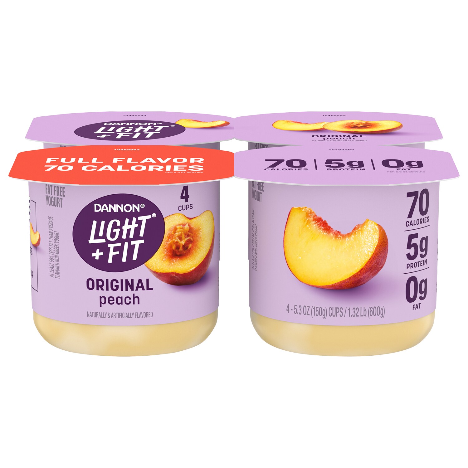 Light N Fit Nonfat Yogurt, Peach